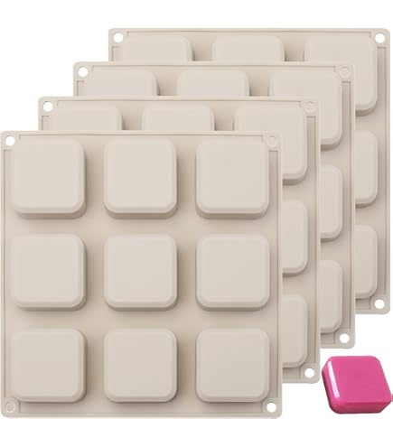 X-Haibei Rectangle Mini Small Guest Baby Bath Shower Plain Sample Soap Bar Chocolate Silicone Mold 0.5oz per Cell