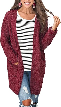 long popcorn cardigan