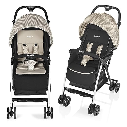 title=Brevi- Passeggino Mini Large Ultraleggero Beige Tweed 2017