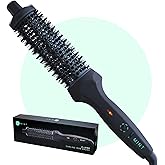 MINT Extra-Long 1.6 Inch Thermal Brush for Natural Volume & Waves | 230-430°F 2-Heater Ceramic Curling Iron Brush | Heated Round Styler