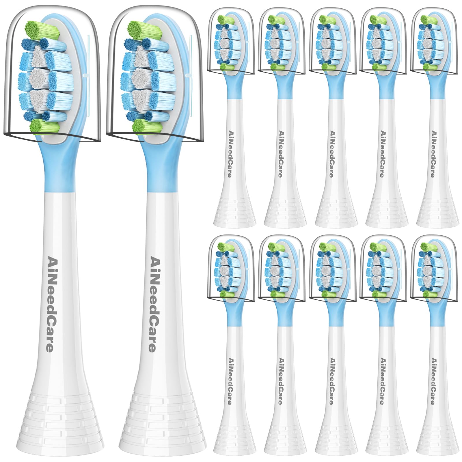Photo 1 of 12 Pack Toothbrush Replacement Heads for Philips Sonicare, Electric Brush Heads Compatible with Phillips Sonic Snap-on Care Head (White)