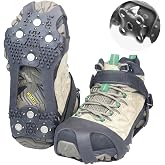 Ice Cleats for Shoes and Boots, Upgraded 28 Spikes Traction Cleats - Stainless Steel Shoe Spikes for Snow and Ice, Anti Slip Silicone Ice Grippers for Men/Women&rsquo;s Winter Walking, Running