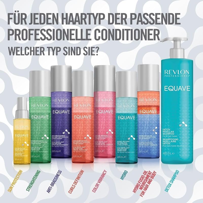 EQUAVE Detox Micellar Shampoo für alle Haartypen, 485 ml, tiefenreinigendes Mizellen Haarshampoo mit Gel-Textur, Haarpflege für seidige, glänzende Haare