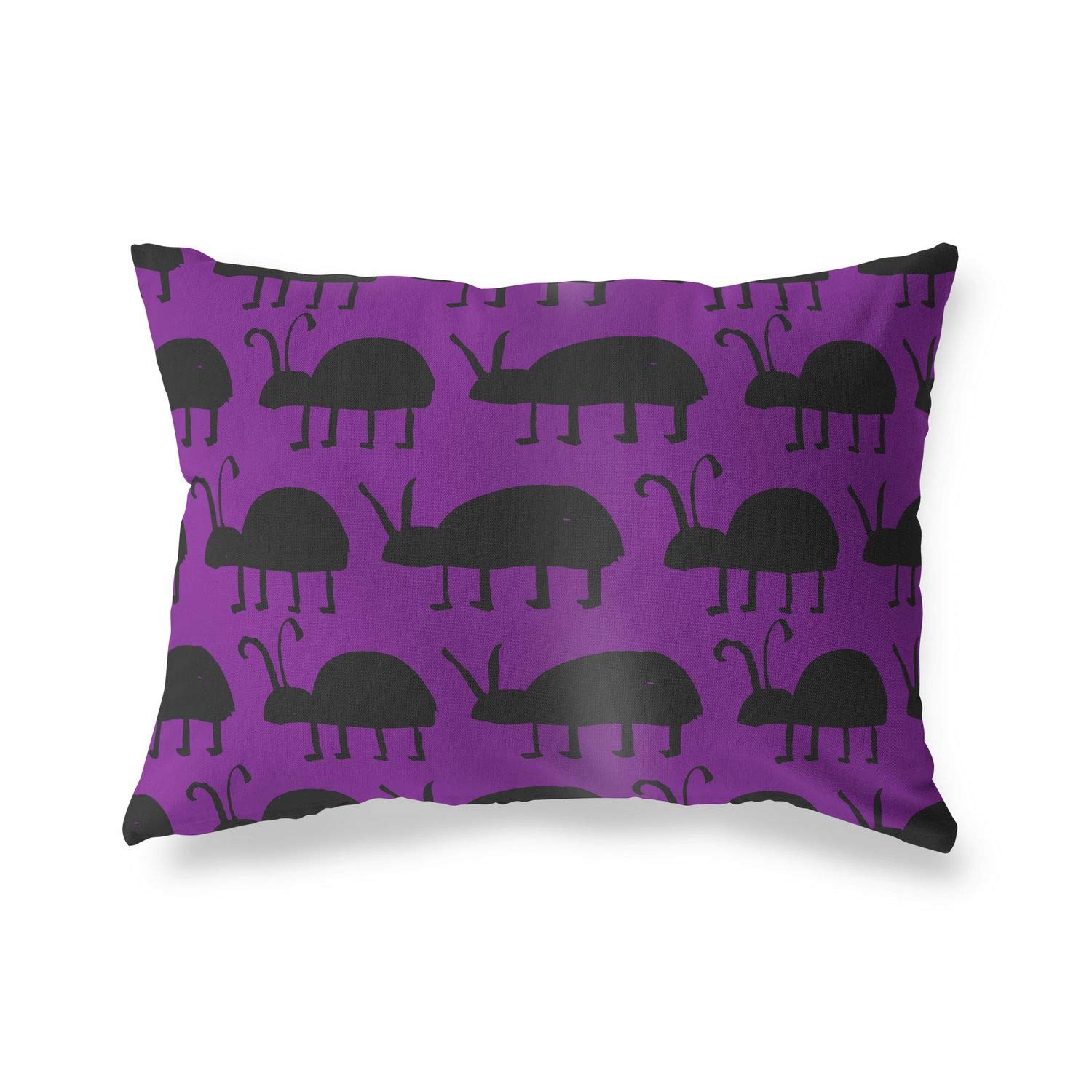 BonaMaison Decorative Cushion Cover, Purple-Black Throw Pillow Covers, Home Decorative Pillowcases for Livingroom, Sofa, Bedroom, Size: 45X60 Cm - Designed and Manufactured in Turkey
