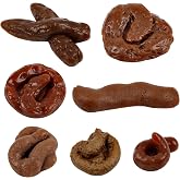 Chivao 7 Pcs Fake Poop Realistic Fake Dog Poop Turd Prank, Classic, Normal | Lifelike Fake Poop Toy for Practical Jokes, Funny Gag Gifts, April Fools Day Party Supplies, TPR and PVC, Assorted Shapes