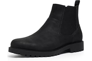 CGRRBW Men's Chelsea Boots Suede Leather Casual Cowboy Boots for Men