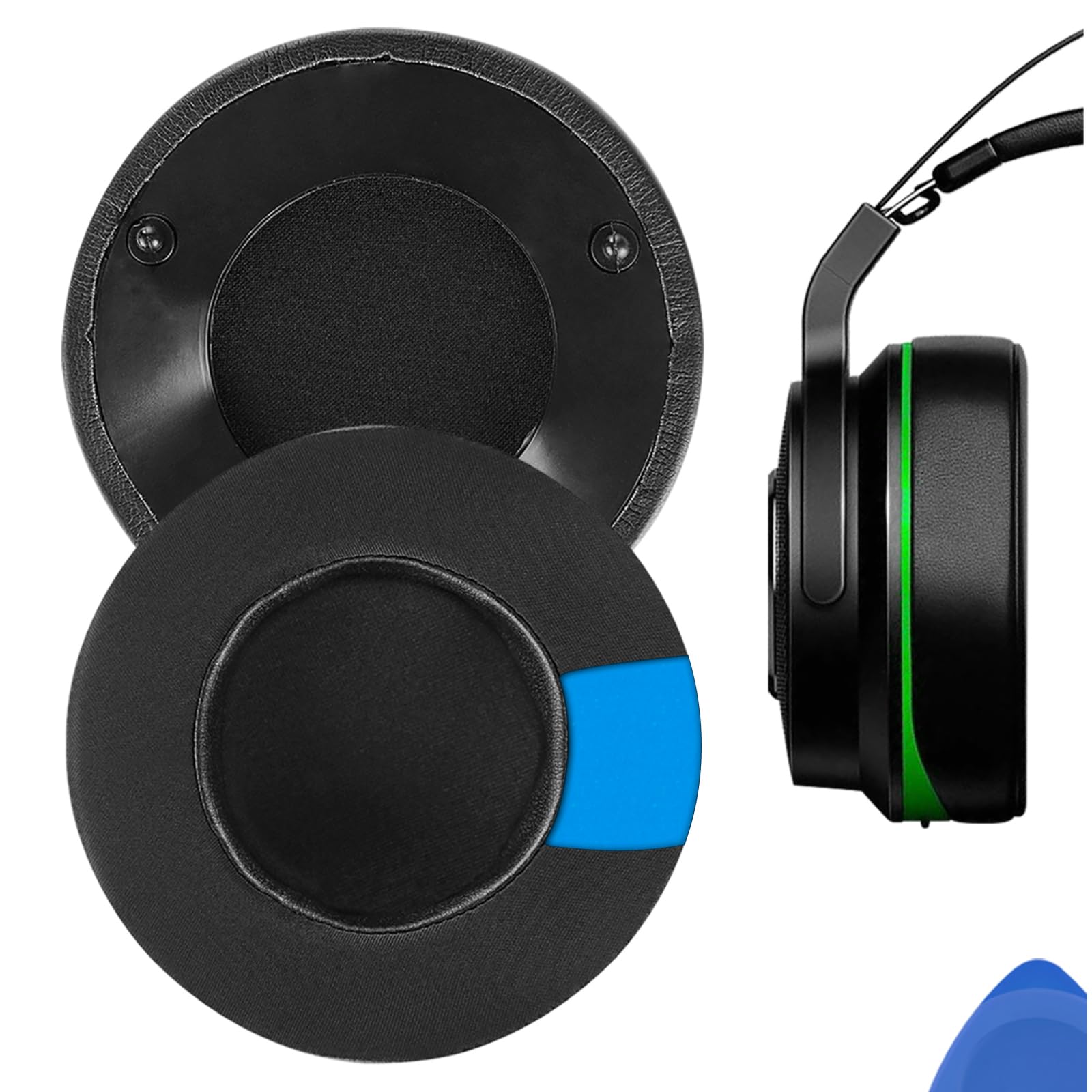 Geekria Sport Cooling Gel Replacement Ear Pads for Razer Thresher Ultimate/ 7.1/ Tournament Edition Headphones Ear Cushions Repair Parts (Black)