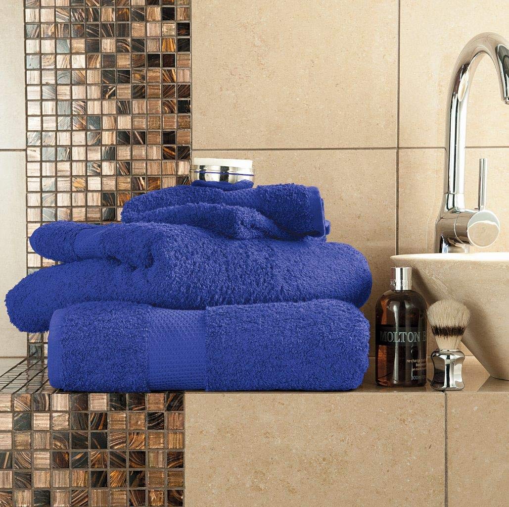 GC GAVENO CAVAILIA Gaveno Cavailia Egyptian Cotton Thick Absorbent 700 GSM Miami, Royal Blue-Hand Towel, Pack of 4-Hand Towel