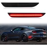 LED Side Marker Lights for 2015-2023 Ford Mustang GT S550 | Startup Animation Design | Dynamic Side Markers | Rear Fender Marker light | Smoked Len | Red Light