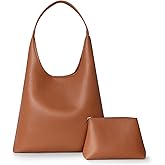 Shoulder Bag for Women, Slouchy Hobo Purse, Soft Vegan Leather Hobo Bag Handbag, Trendy Everyday Tote Style, 11'' (28cm)