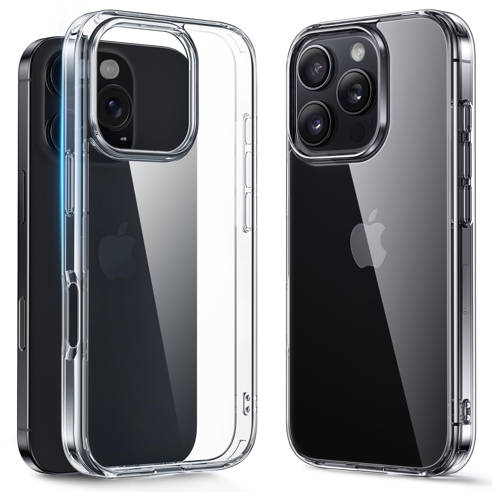 Photo 1 of Maledan Crystal Clear for iPhone 16 Pro Case - Ultra Clear 16 Pro Phone Case, Rugged Military Grade Protection Shockproof Bumper Cover Anti-Yellow Case for Apple iPhone 16 Pro Accessories, Transparent