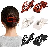 6 Pack Flat Hair Clips for Women Girls, French Flat Claw Clips for Think Hair Thin Hair with Strong Hold, Non-Slip, Matte Classic Barrettes for All Hair Styling