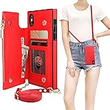 Bocasal Crossbody Wallet Case for iPhone X Xs with