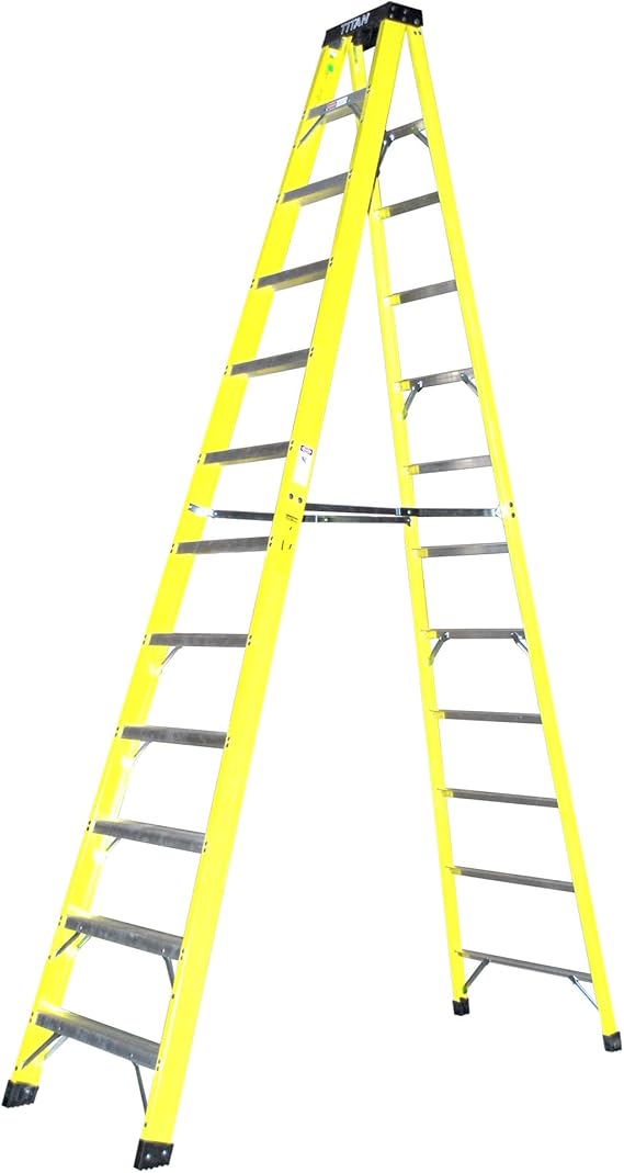 Titan, 1012, 12 foot Fiberglass Step Ladder 1A 300 lbs 1000 series
