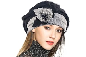 JESSE · RENA Lady Wool French Beret Angola Knit Beanie Skull Cap Winter Hats