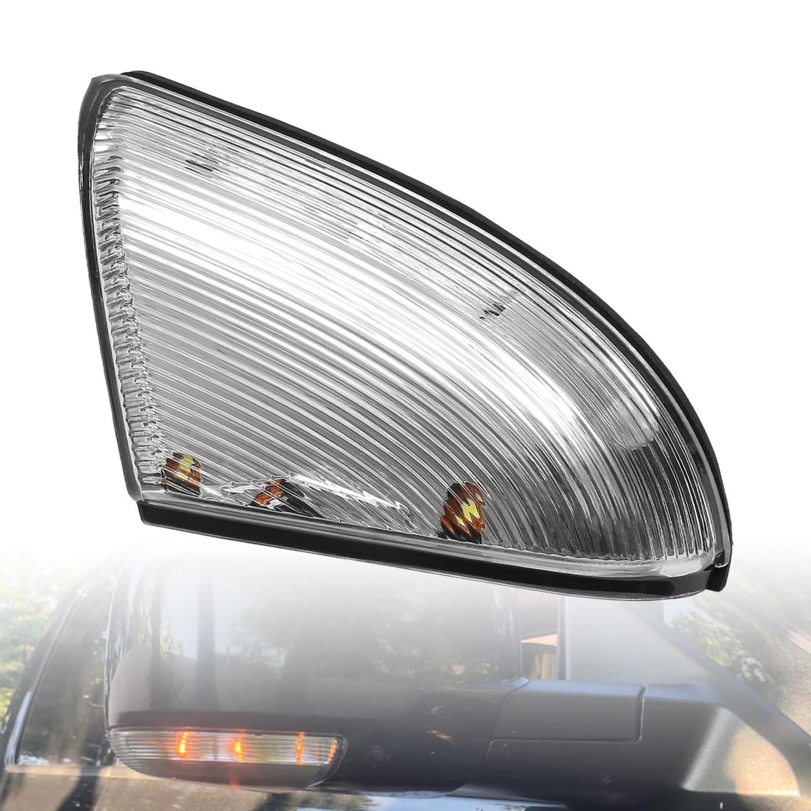 Photo 1 of HQPASFY Mirror Turn Signal Light Driver Side Compatible with Dodge 2009-2018 Ram 1500, 2010-2018 Ram 2500 LED Puddle Light Lamp Replace# 68064949AA
