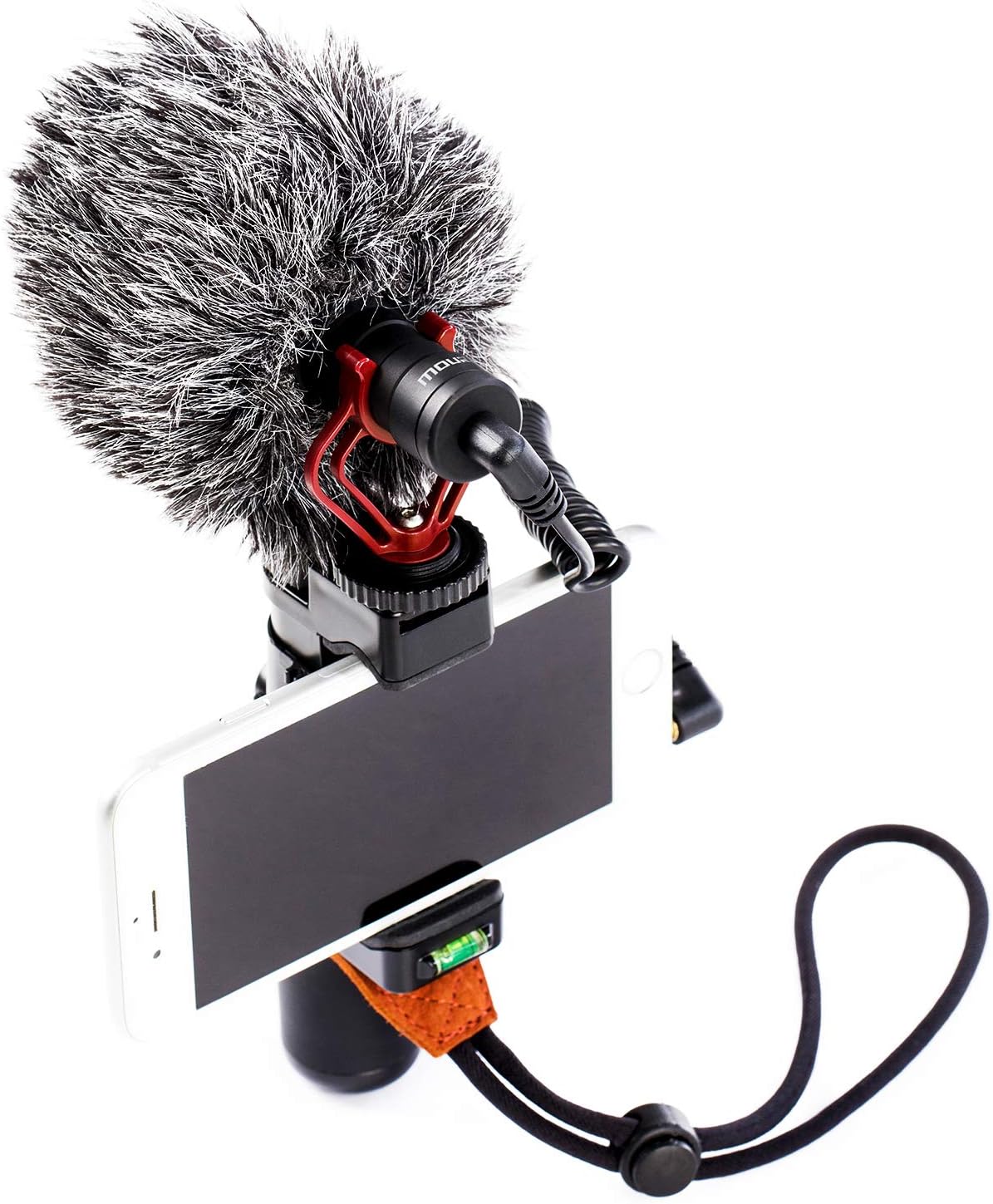 Smartphone Video& Audio Kit, Mouriv Video Recording Shotgun Microphone with Smartphone Handle Grip Compatible with iPhone13 12 11 X Android SmartPhone Canon Nikon DSLR Cameras Videomaker