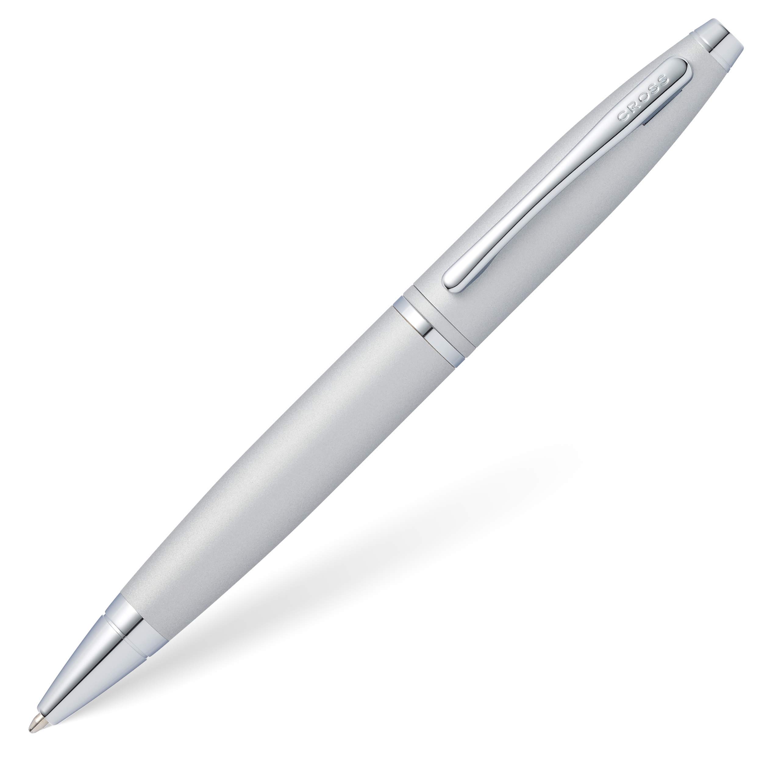 Cross Calais Refillable Ballpoint Pen Presented in a Luxury Gift Box - Medium Point, Black Ink, Satin Chrome