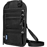 vastsky RFID Blocking Travel Neck Wallet–Hidden Passport Holder & Anti-Theft Money Pouch for Men & Women, Lightweight Concealed Travel Organizer with Adjustable Strap Secure Document
