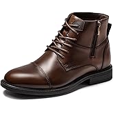 Holy dove Men's Lightweight Dress Boots Zip Ankle Chukka Casual Boot