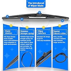 RAINTOK Windshield Wiper Blade Set Replacement for
