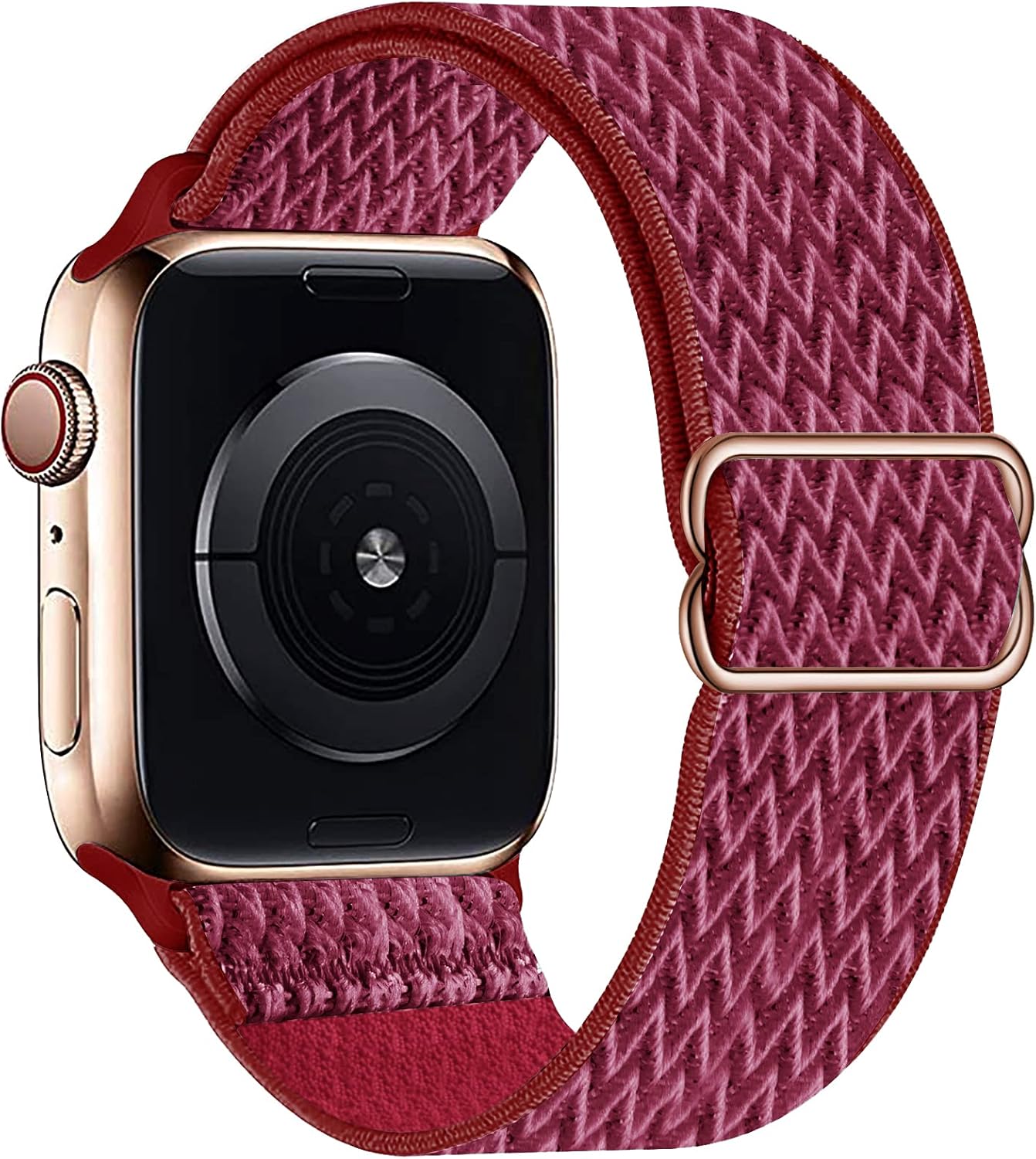 OHCBOOGIE Stretchy Solo Loop Strap Compatible with Apple Watch Bands 38mm 40mm 42mm 44mm ,Adjustable Stretch Braided Sport Elastics Weave Nylon Women Men Wristband Compatible with iWatch Series 6/5/4/3/2/1 SE