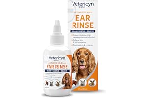 Vetericyn Plus Dog Ear Rinse | Dog Ear Cleaner to Soothe and Relieve Itchy Ears, Safe for Cat Ears, Rabbit Ears, and All Animal's Ear Problems. 3 Ounces