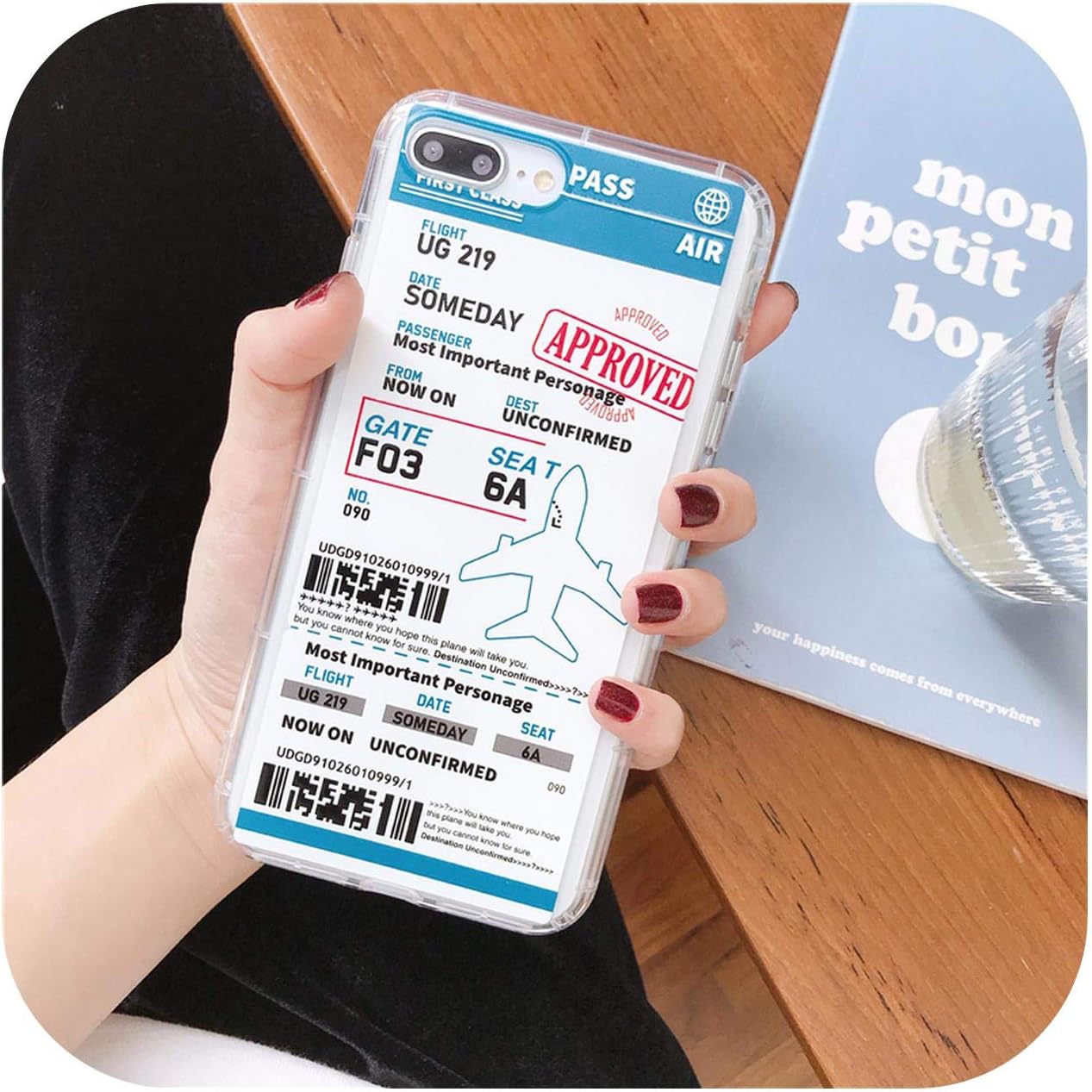 Electronics Phone Charms 1 For Iphone 11pro Max Personality First Class Boarding Pass Phone Case For Iphone 11 Pro X Xs Max Xr 7 8 Plus Luxury Air Ticket Bar Code Clear Cover
