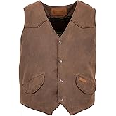Outback Trading Company Men's Montana Western Style Water Resistant Polar Fleece Lined Vest with Adjustable Back Slide Belt