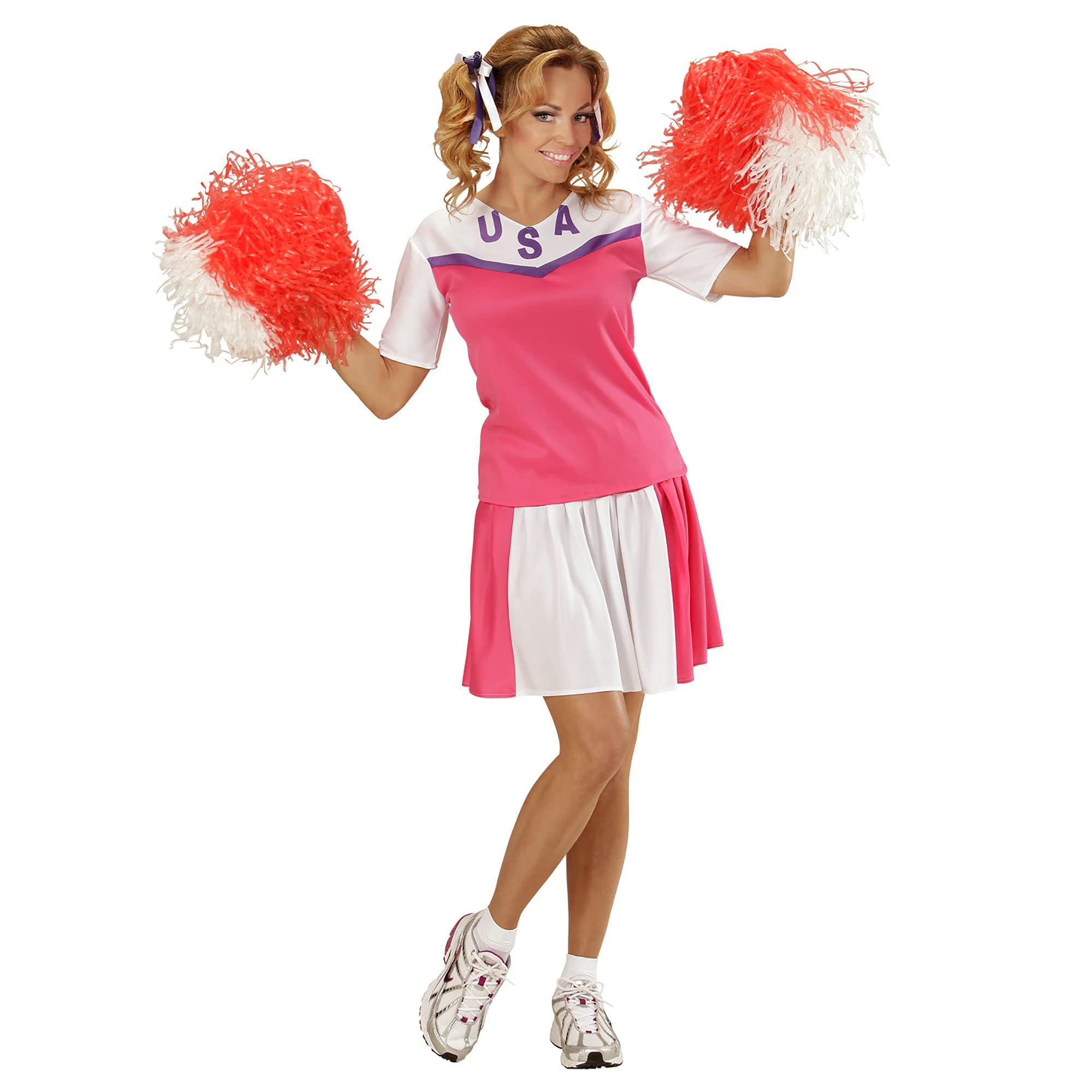 Cheerleader - Adult Fancy Dress Costume - Small - Size - 8-10