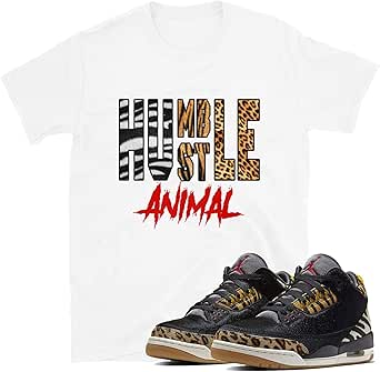 Amazon.com: Youth Animal Instinct Sneaker T-Shirt | Matches Jordan 3 Animal Tshirt Longsleeve 