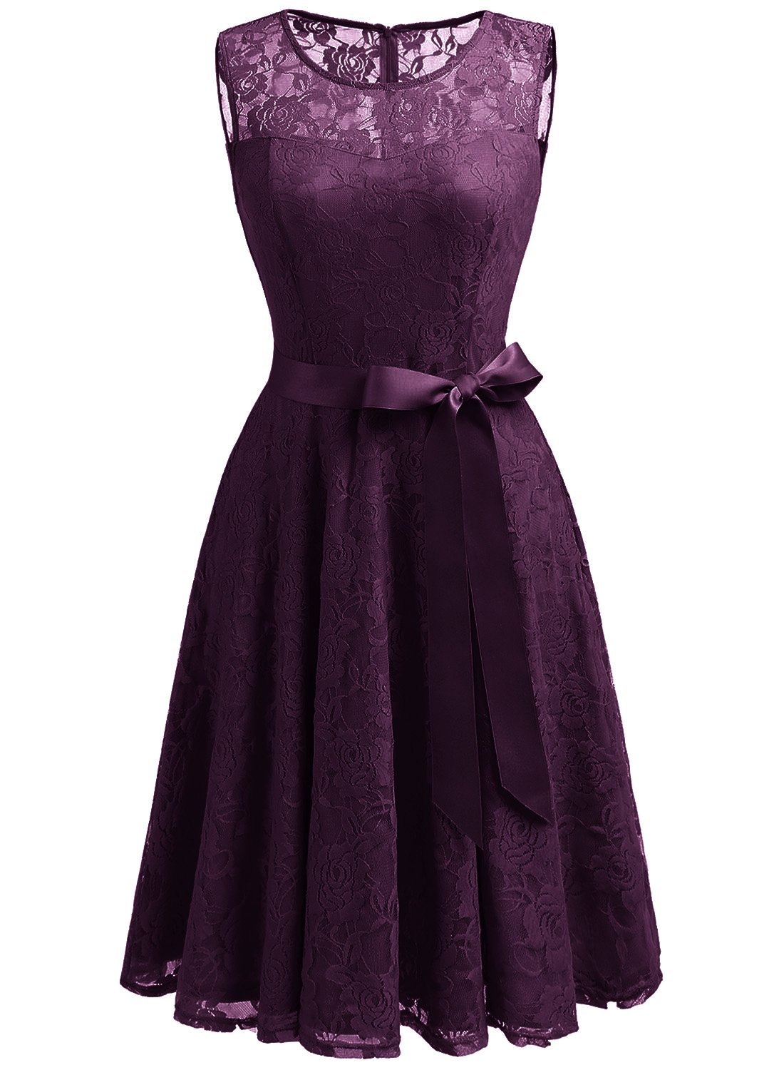 Dressystar-0009-Floral-Lace-Dress-Short-Bridesmaid-Dresses-with-Sheer-Neckline-M-Grape