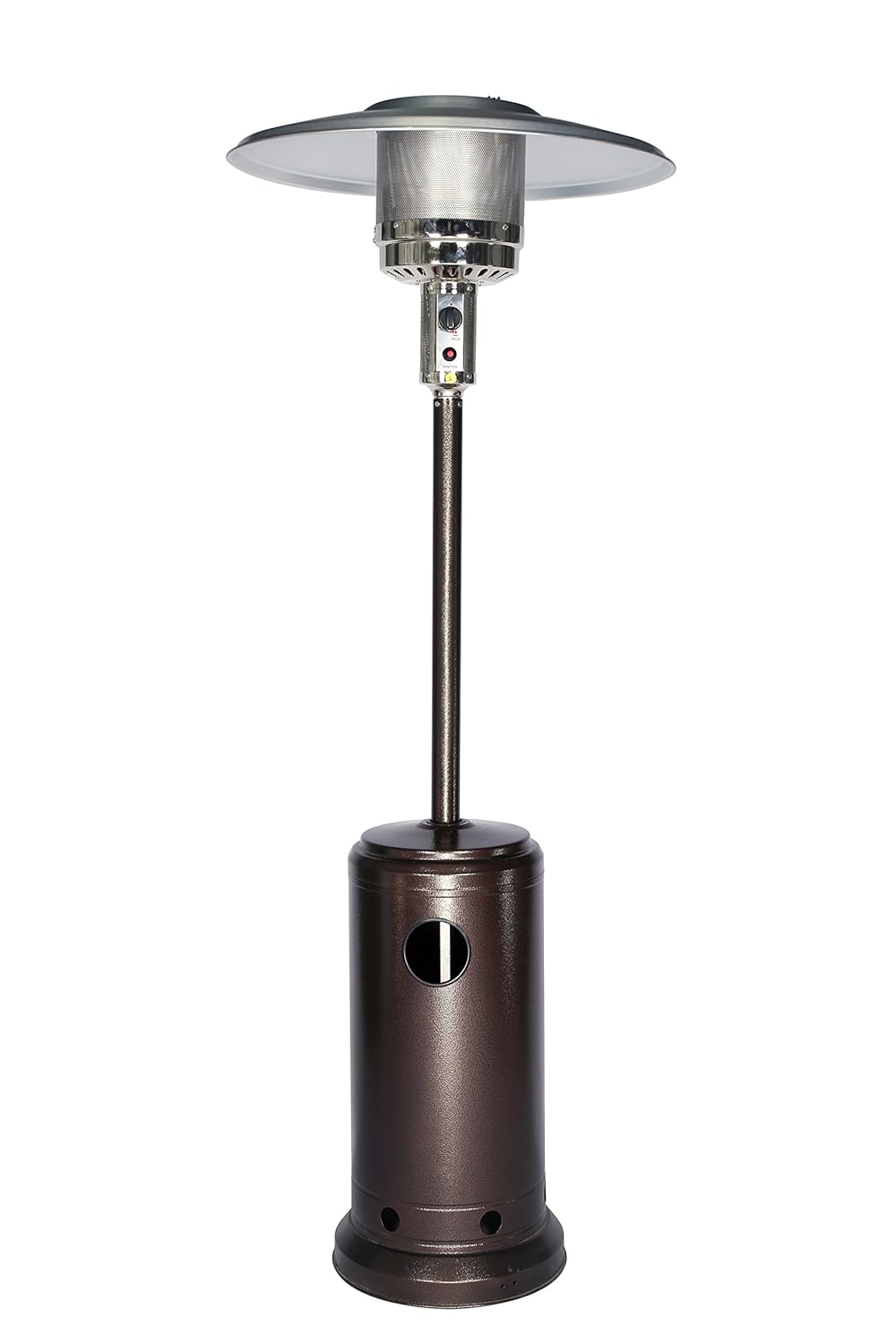 outdoor gas fire pit on wheels on Firefly 12kw Premium Outdoor Gas Patio Heater Powder Coated Steel With Canister Door And Wheels Black Outdoor Heaters Fire Pits Ka Pesi Garden Outdoors