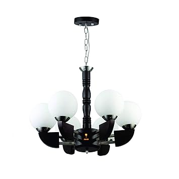 Buy Imper Al Designer 6 Light Contemporary Wooden Chandelier
