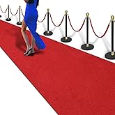 PBHEPJ 4ft x 50ft Extra Thick Red Carpet Runner for Party & Hollywood, Festival Celebration, Wedding, Graduation Ceremony, Award Ceremony, VIP Reception, Heavy-Duty, Non-Slip TPR Rubber