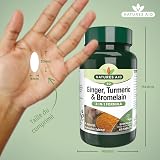 Natures Aid Ginger Turmeric & Bromelain 60 Tablets High Strength Vegan view 3
