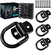 QYMOPAY 1/2" Trailer Tie-Down Anchor D-Ring Heavy Duty Bolt-On Forged, 12,000 lb Breaking Strength Tie-Down Hook Anchor,Bolt-On Forged D-Rings for Trailer, Truck Bed D-Ring Tie-Downs