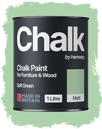 Hemway Chalk Paint Soft Green 1L Matt Finish Furniture & Walls
