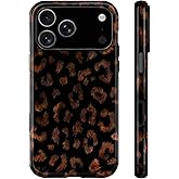 for iPhone 17 Pro Max Case,Black Amber Leopard,Dual Layer Soft TPU Hard PC Bumper Case Design,Girl-Friendly Shockproof Phone case