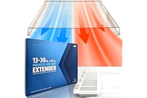 HMMAGNETS Powerful Magnetic Air Vent Extender for Floor Under Furniture - Sturdy & Durable - Super Strong Neodymium Magnets (Upgraded Design) - Adjustable from 13” to 38” (Longest Available) | Patent Pending