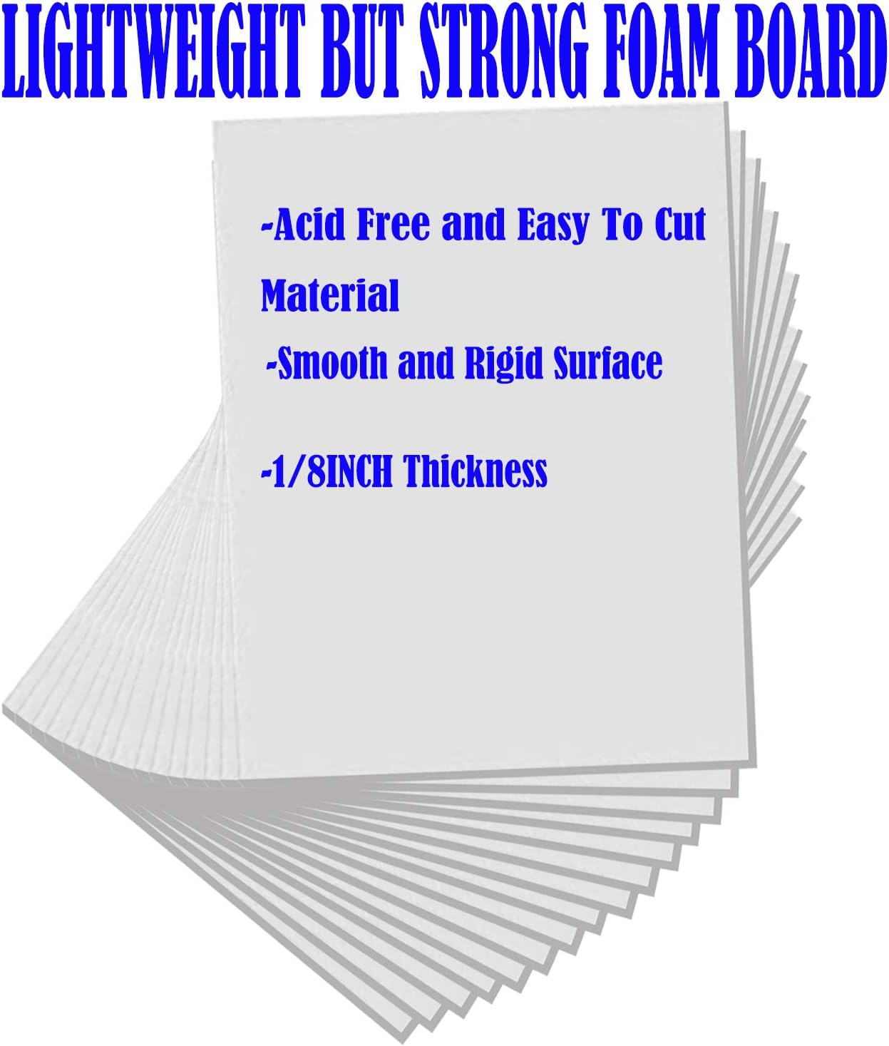 20Pack Foam Core Board, 11"x15" White Foam Board, 3/16" / 5MM Thick Mat Board Center, Foam Backing Boards for Mounting Photographs and Artwork, 3-D Modeling, Signage, Poster Making : Office Products