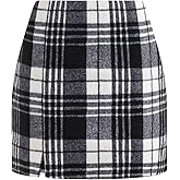 NIMIN Plaid Mini Skirts for Women High Waist Fall Winter 2026 Bodycon Pencil A-Line Skirt