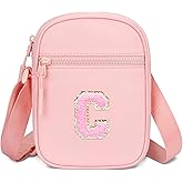 CLOUDWINGS Birthday Gift for Girls Initial Kids Crossbody Purse Toddlers Bag for Age 3-10