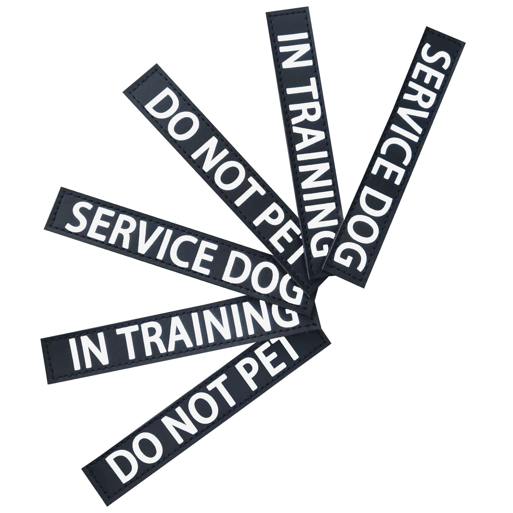 Photo 1 of * a piece of Velcro has fallen off *
6-Pack Service Dog Patches, Removable Do Not Pet Patch for Harness Vest or Collar, in Training Patches with Hook and Loop Tape