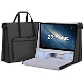 Damero Carrying Tote Bag Compatible with Apple 27" iMac Desktop Computer, Travel Storage Bag for iMac 27-inch and Other Accessories, Black