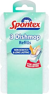 Spontex Dishmop Refills Non Scratch 27 Count | Strong Replacement Sponge Heads view 7