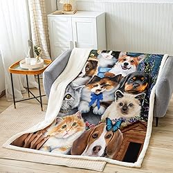 Cat Blanket for Boys Girls Kids Kawaii Throw