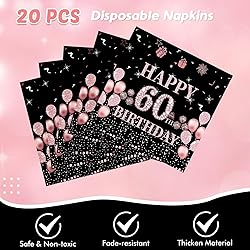 41Pcs 60th Birthday Decorations for Women, Vintage