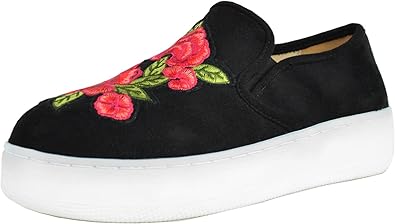 floral platform sneakers