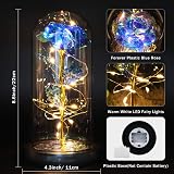Touloube Galaxy Rose for Her Light Up Rose Glass Dome 8.66in Gift view 2